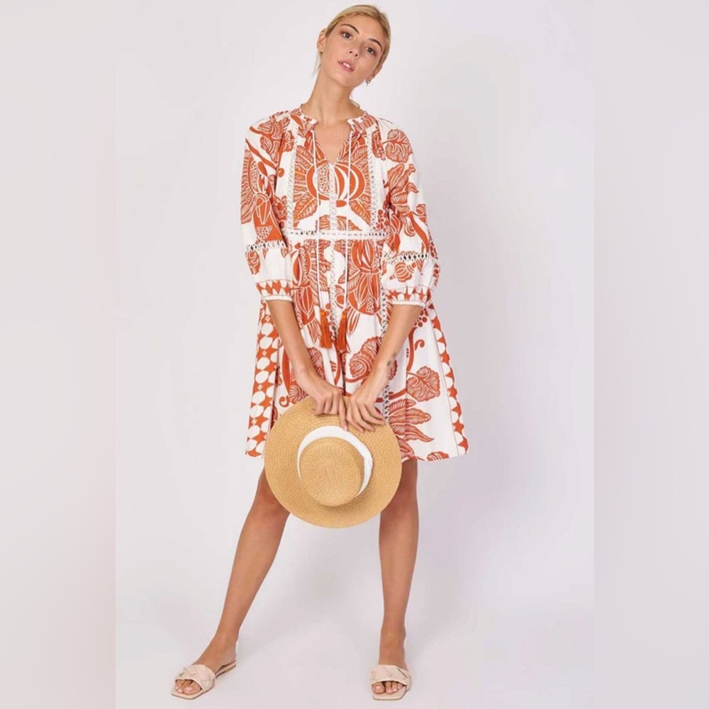 Derhy Coucou Dress in Cognac EUC